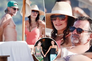 Bethenny Frankel and Niclas Castello in St. Tropez on July 24 with an inset of Bryn Hoppy and Bethenny Frankel in St. Tropez on July 23.