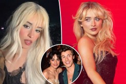 A split photo of a selfie of Camila Cabello and Sabrina Carpenter singing and a small photo of Camila Cabello and Shawn Mendes