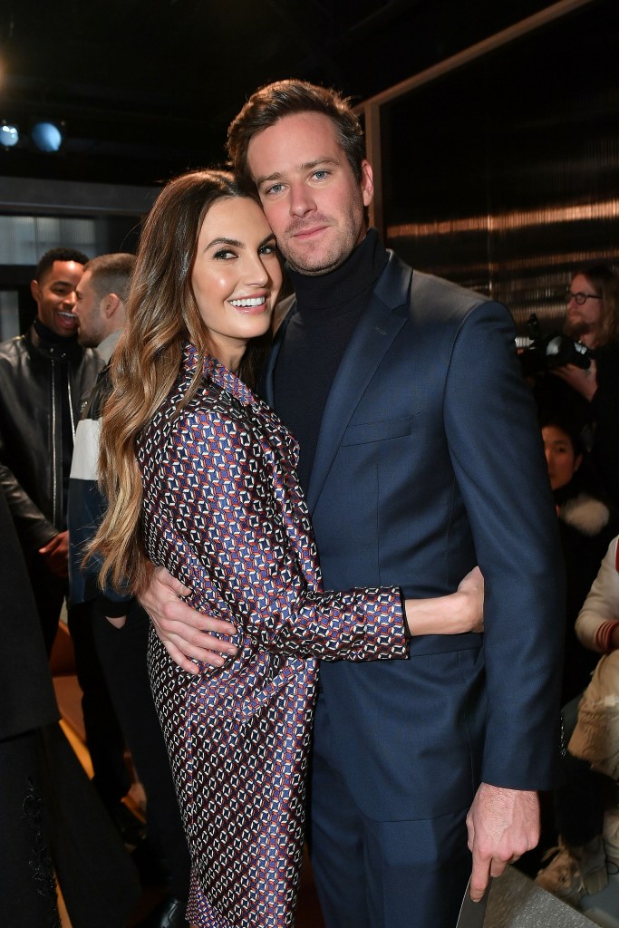 Armie Hammer and Elizabeth Chambers at NYFW in February 2018