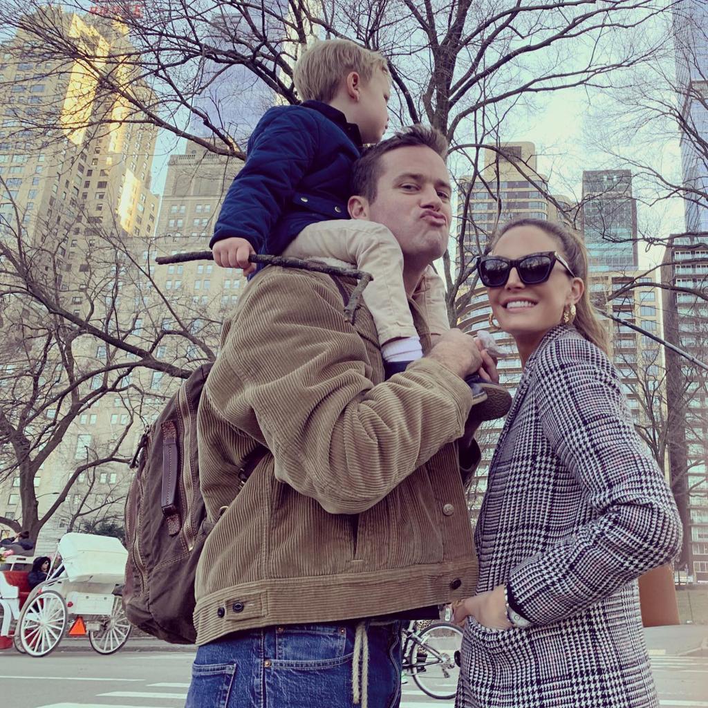 Elizabeth Chambers, Armie Hammer and their child in Instagram photo