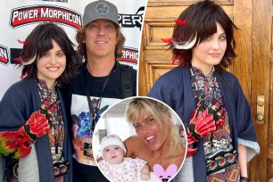 Larry Birkhead and daughter Dannielynn, with an Anna Nicole Smith inset