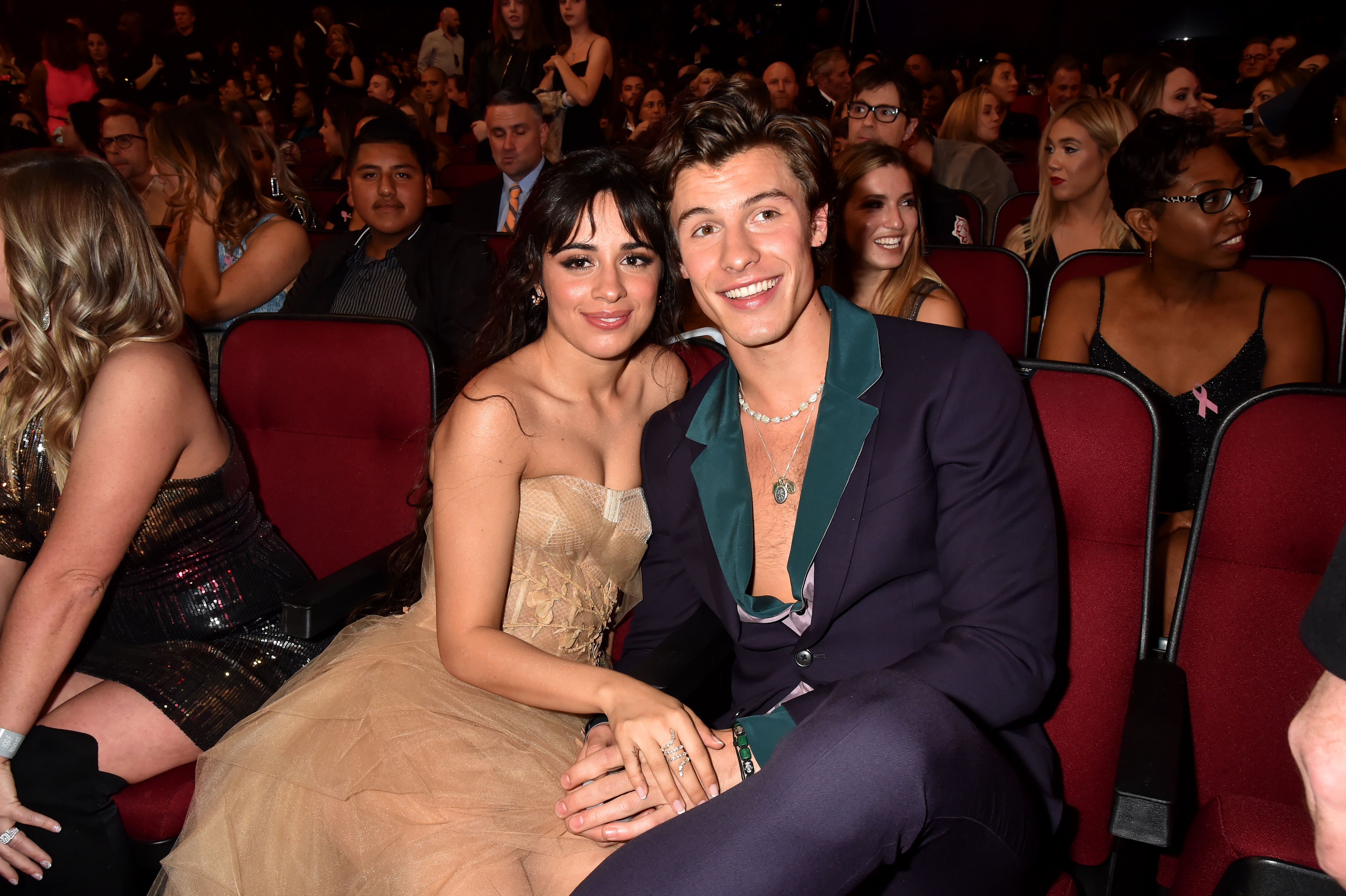 Camila Cabello and Shawn Mendes posing together