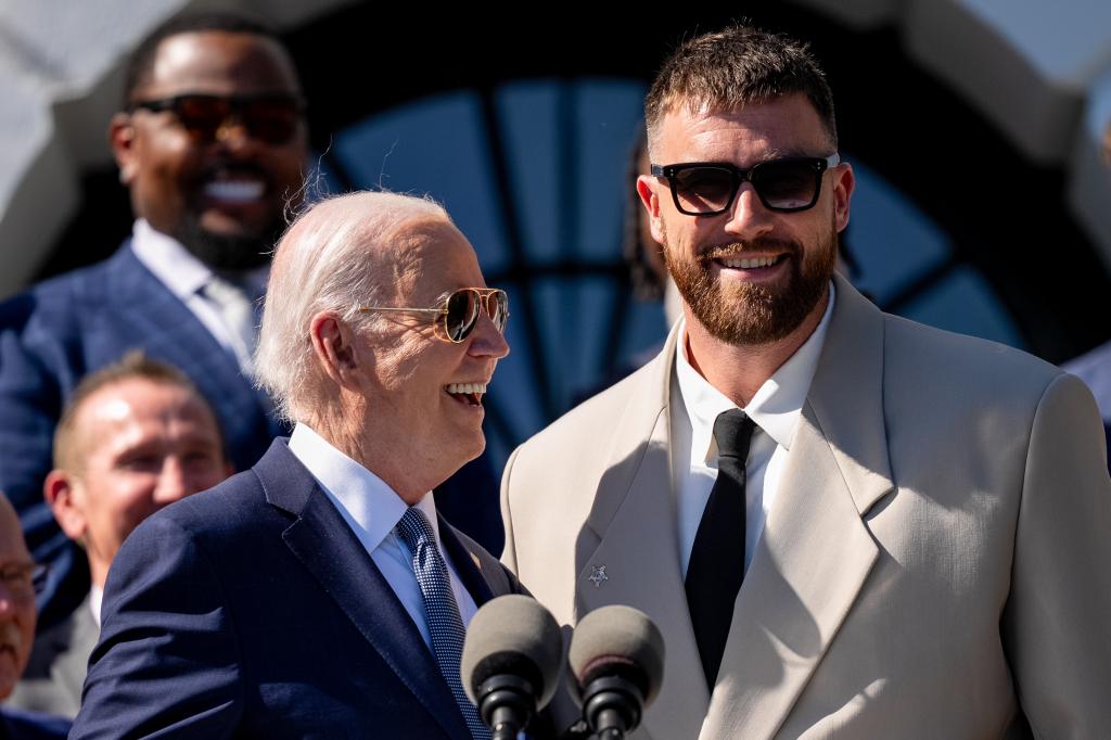 Travis Kelce and Joe Biden