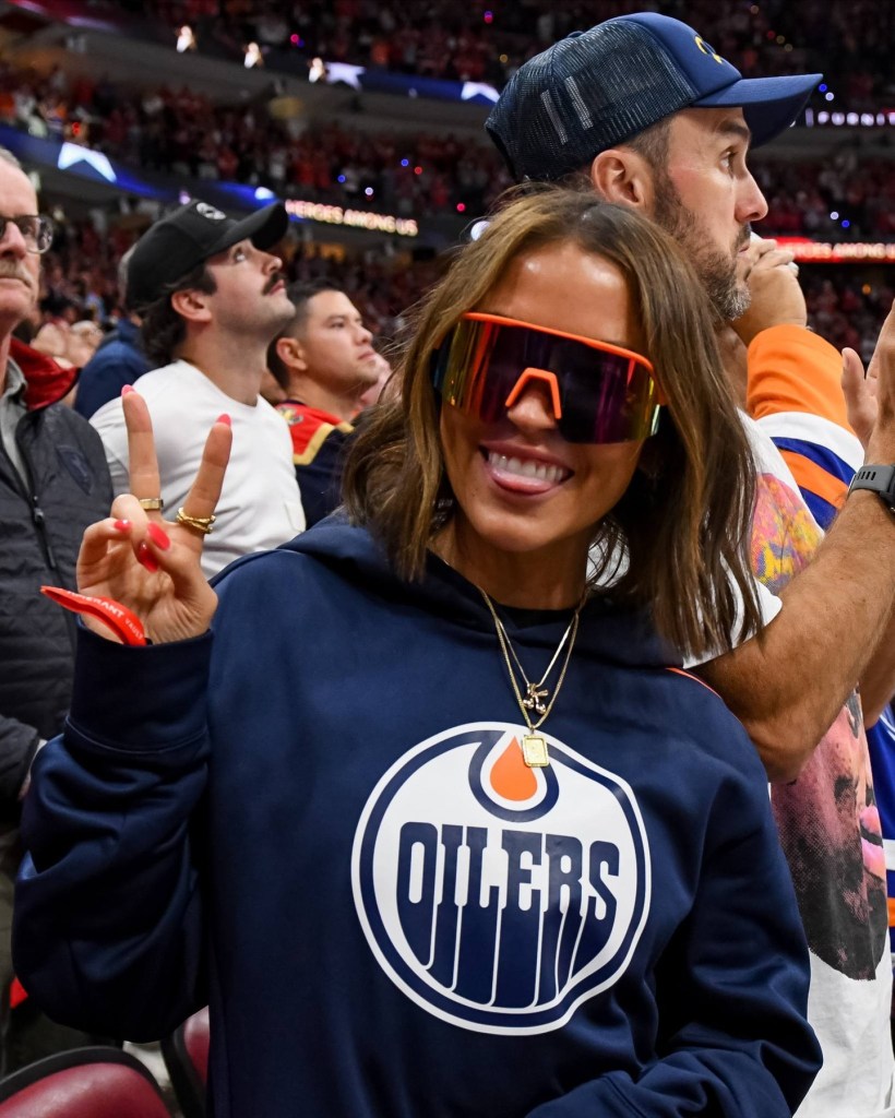 Kaitlyn Bristowe and Zac Clark at NHL game