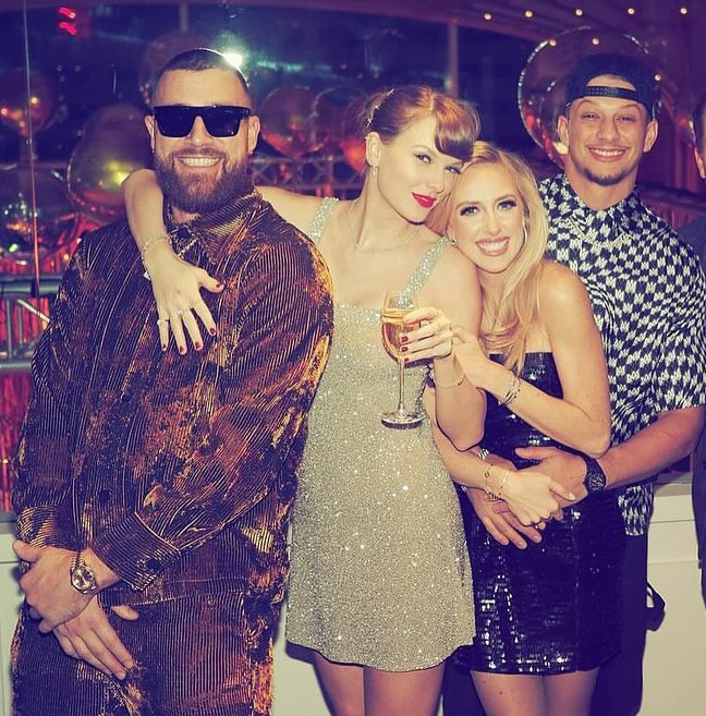 Travis Kelce, Taylor Swift, Brittany Mahomes, Patrick Mahomes